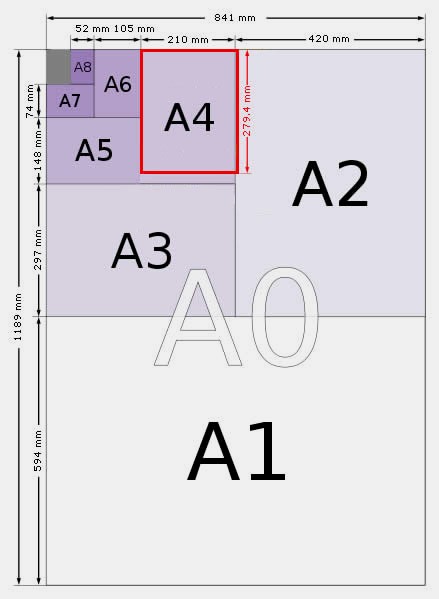 A4紙的尺寸大小是多少厘米？